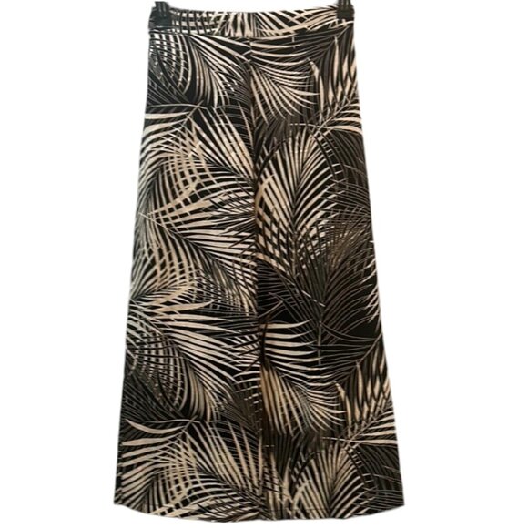 Haver & Blair Tropical Wide-Leg Pants M | Black White Linen Blend Resortwear - Picture 7 of 16